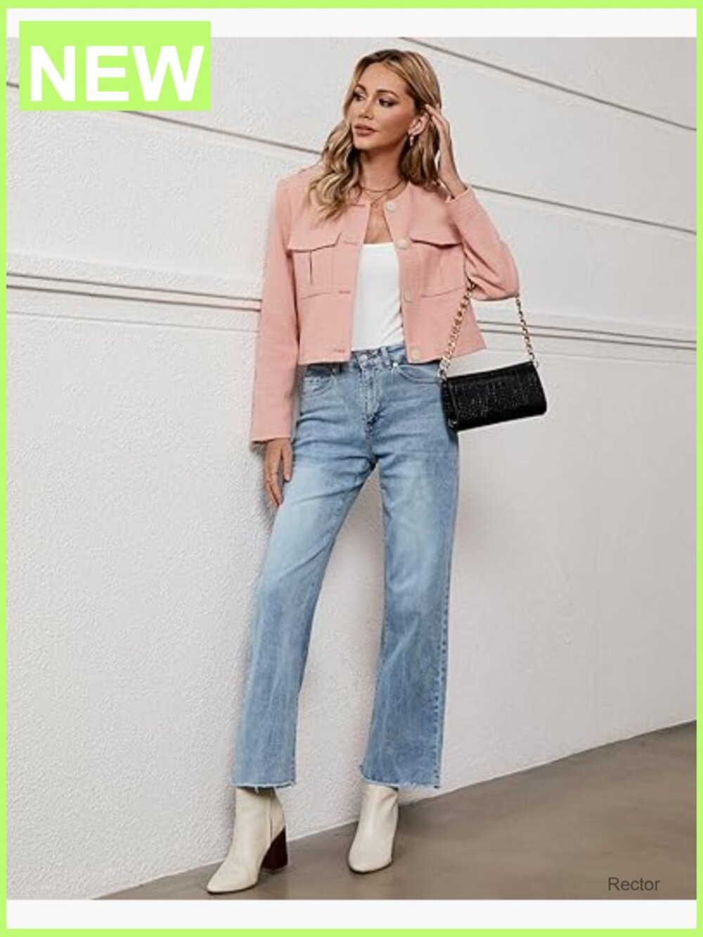 High Waisted Straight Leg Jeans Stretchy Frayed Hem Casual Denim Pants - Picture 4 of 7